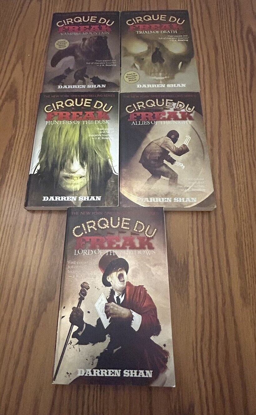 Cirque Du Freak Series Paperbooks by Darren Shan #4 5 7 8 and 11 - Lot Of 5